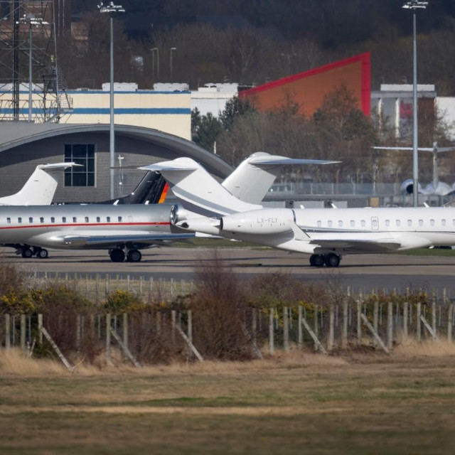 Avion za koji se vjeruje da pripada ruskom oligarhu Eugenu Švidleru