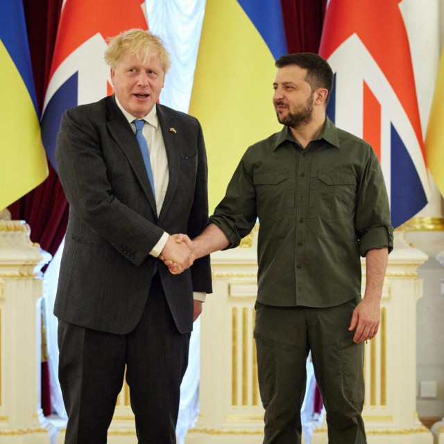 Boris Johnson i Volodimir Zelenski u KIjevu