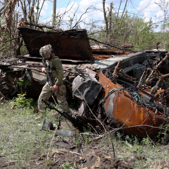 Uništeni ruski tenk