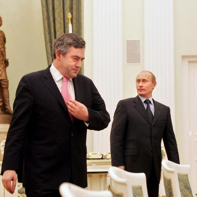 Gordon Brown i Vladimir Putin