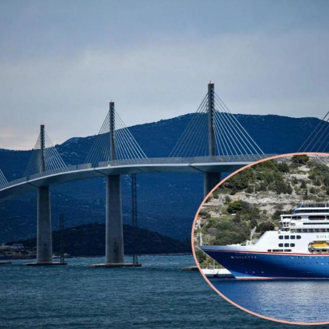 Kruzer Bolette pod zapovjedništvom kapetana Joze Glavića prvi će proći ispod Pelješkog mosta