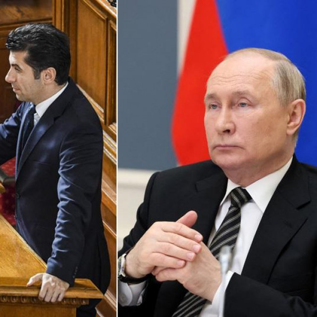 Slavi Trifonov, Kiril Petrkov i Vladimir Putin/Ilustracija