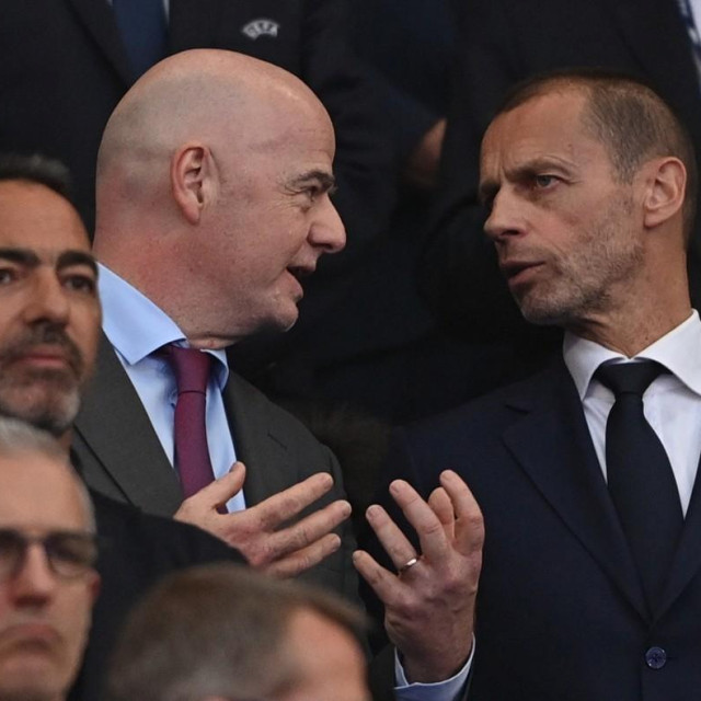Gianni Infantino (predsjednik FIFA-e) i Aleksander Čeferin (predsjednik UEFA-e)