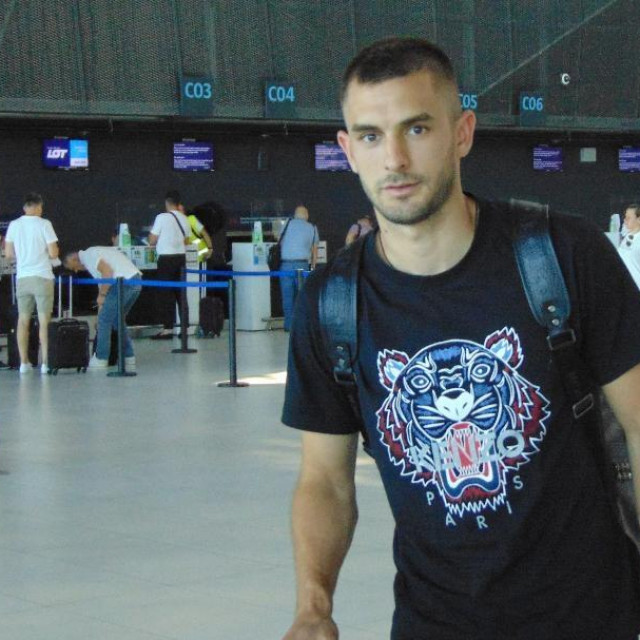 Bartol Franjić na zagrebačkom aerodromu