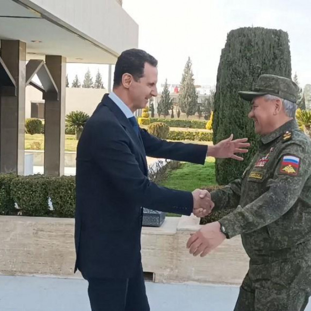 sirijski predsjednik Bašar al-Asad i ruski ministar obrane Sergej Šojgu