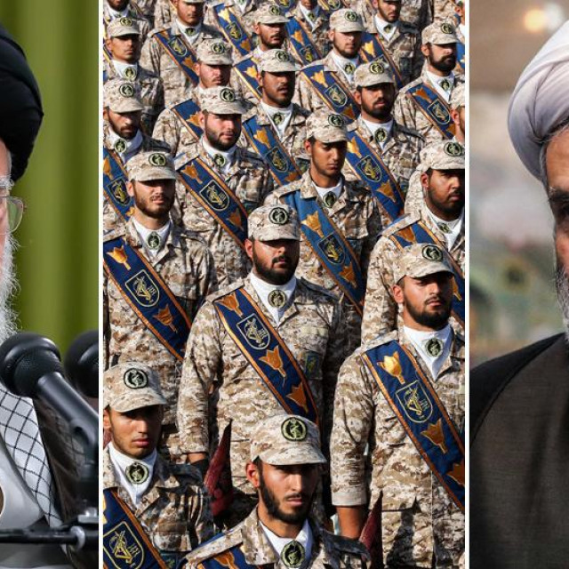 Ajatolah Ali Hamenei, pripadnici Revolucionarne garde i Hossein Taeb