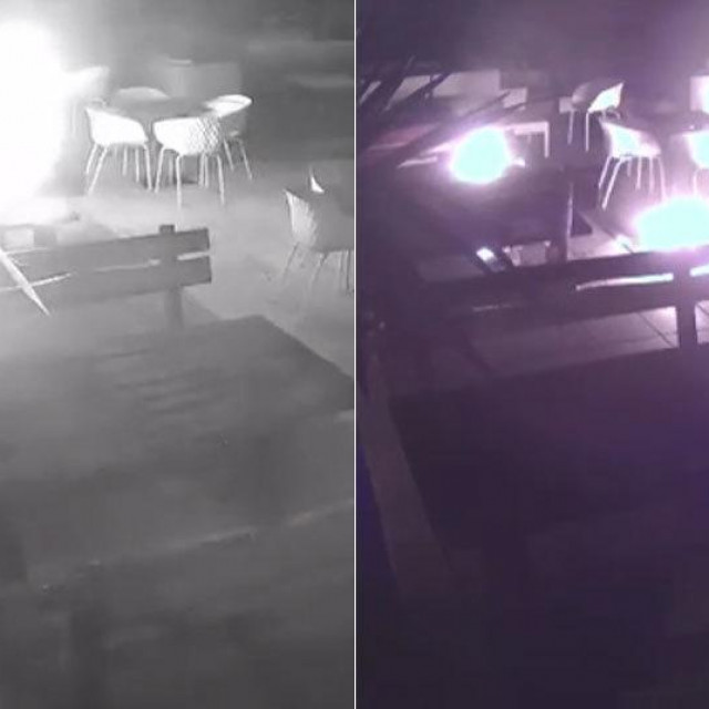 Prizori podmetanja požara iz kafića 'In'