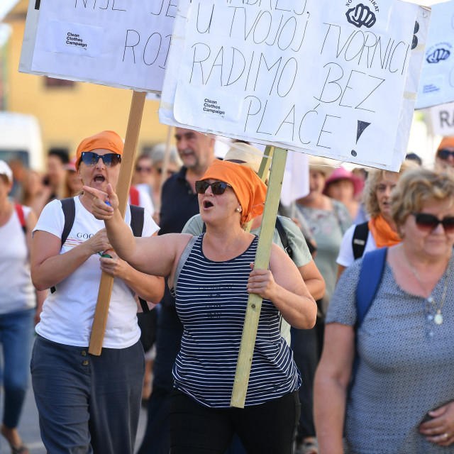 Radnice požeške tvrtke Orljava prosvjedovali su i prošle godine na Markovom trgu