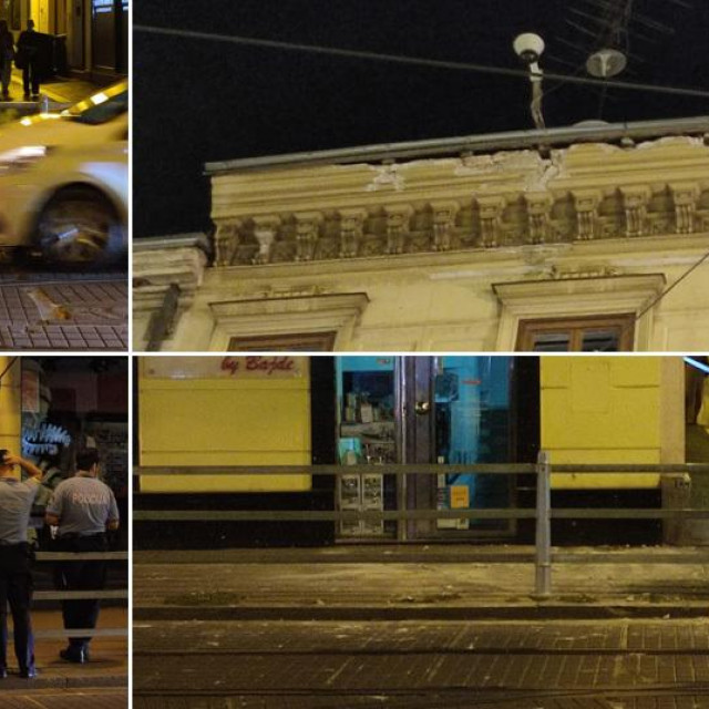Prizori s mjesta gdje se odlomio komad fasade