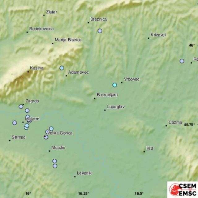 Prijave potresa u Zagrebu i okolici