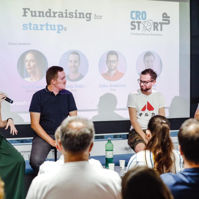 Hajdi Ćenan, Ivor Bihar, Srđan Kovačević i Matija Šošić na panelu o prikupljanju kapitala za startupe