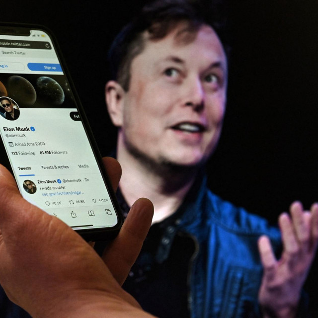 Elon Musk i Twitter, ilustracija