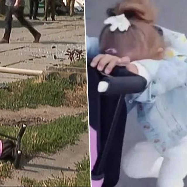 Posljedice napada na Vinicu, Liza gura kolica neposredno prije napada