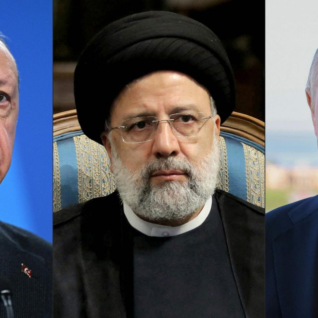 Vladimir Putin, Ebrahim Raisi i Recep Tayyip Erdogan