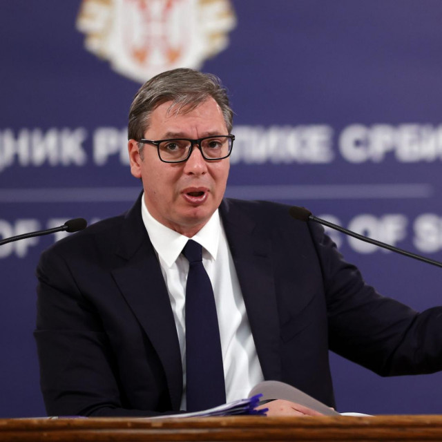 Predsjednik Srbije Aleksandar Vučić održao konferenciju za medije povodom situacije oko Jasenovca