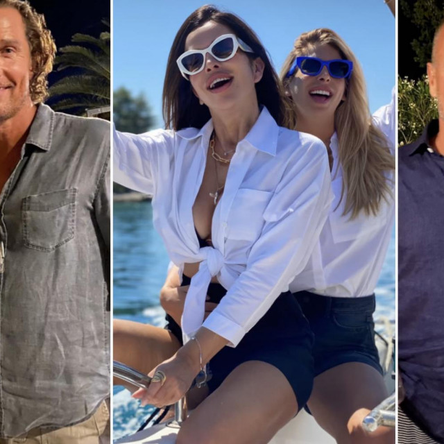Matthew McConaughey, Woody Harrelson, Severina i Sonja Dvornik