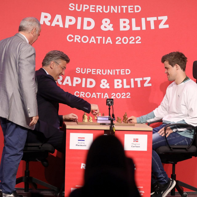 Andrej Plenković i Magnus Carlsen