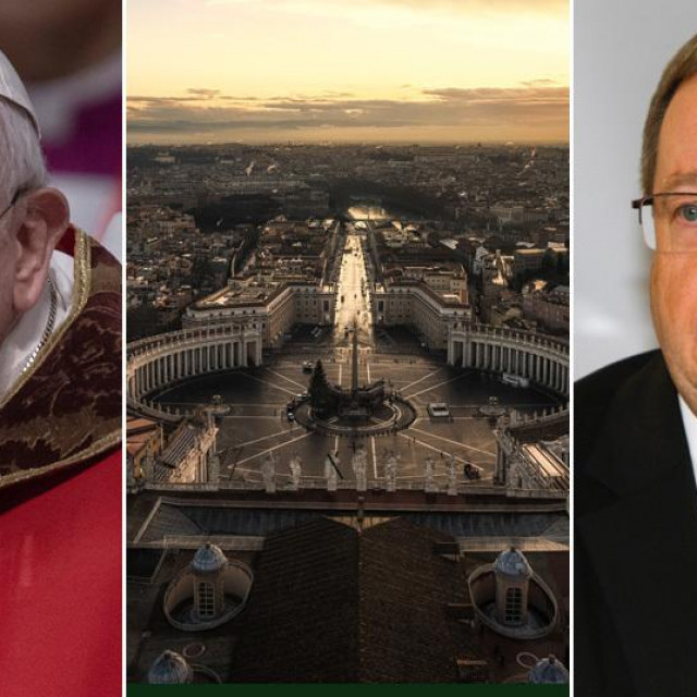 Papa Franjo, pogled s Bazilike sv. Petra u Rimu i Georg Bätzing