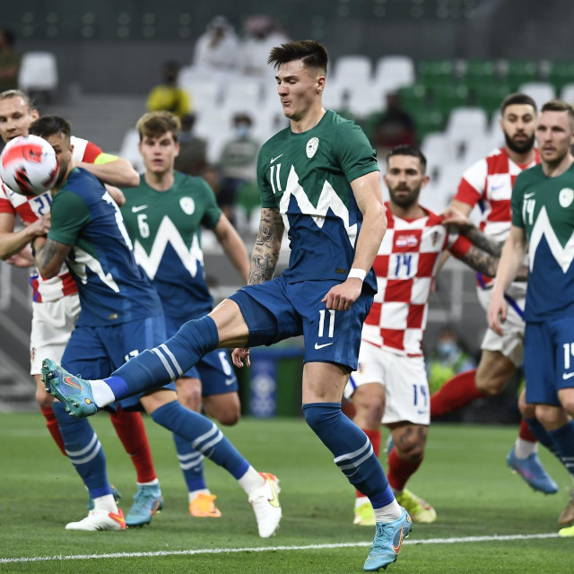 Benjamin Šeško u utakmici protiv Hrvatske