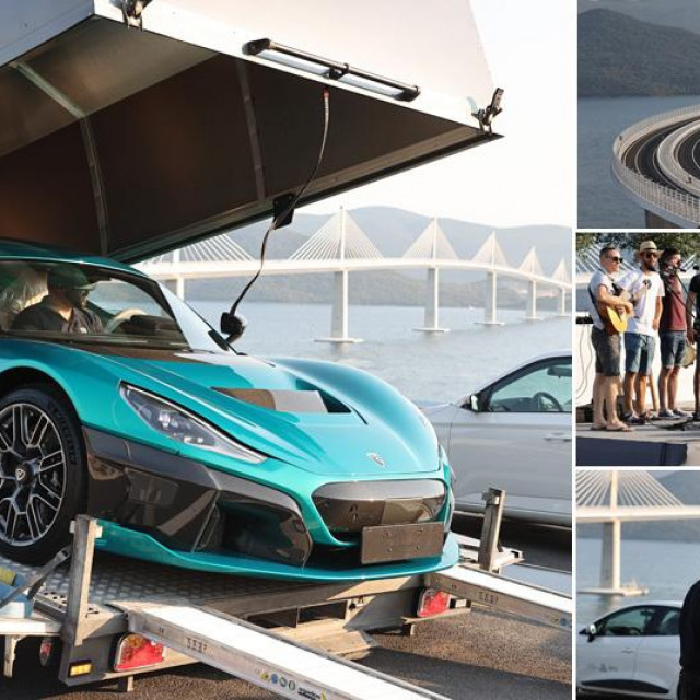 Rimac Nevera, Pelješki most i prizori s generalne probe svečanog otvaranja mosta