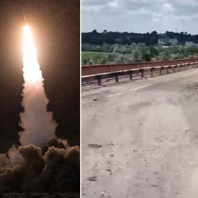 Raketa lansirana iz sustava Himars i most u Oblasti Herson koji gađaju Ukrajinci