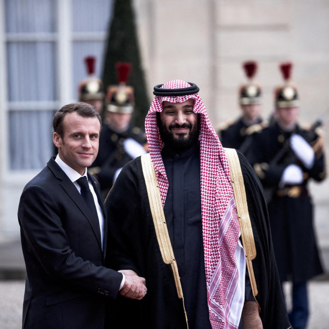 Emmanuel Macron i Mohammed Bin Salman