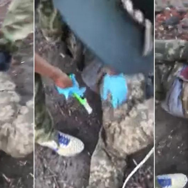 Snimka kastracije ukrajinskog zarobljenika