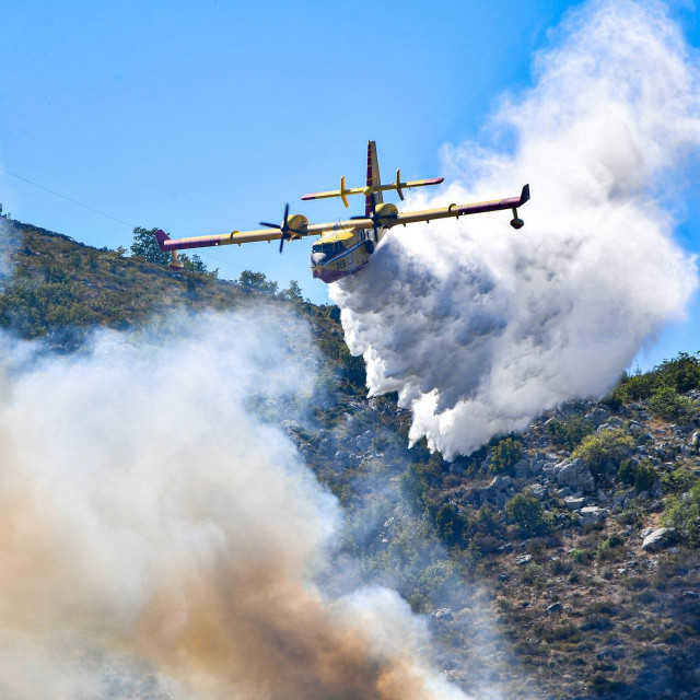 Veliki požar u dubrovačkom primorju izmedju Orašca i Ljupča