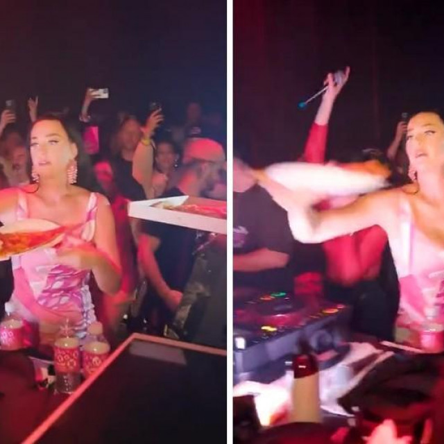 Katy Perry bacala pizzu obožavateljima