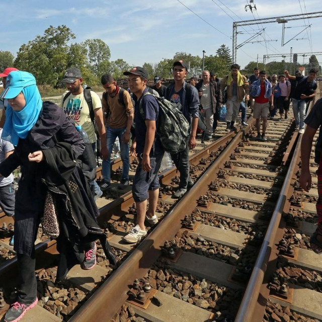 Migranti na granici/Ilustracija