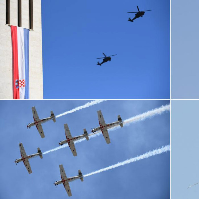 nastup akrobatske grupe ‘Krila Oluje‘ te prelet helikoptera Oružanih snaga RH i policije