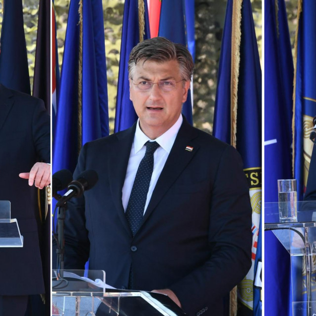 Zoran Milanović, Andrej Plenković i Gordan Jandroković
