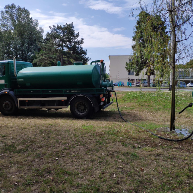 Zalijevanje stabala u Zagrebu