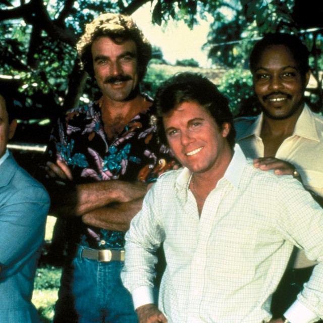 MAGNUM, P. I. (1980): John Hillerman, Larry Manetti, Roger E. Mosley i Tom Selleck
