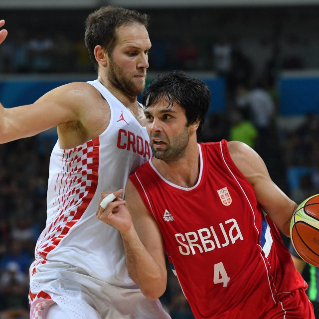 Miloš Teodosić i Bojan Bogdanović za vrijeme četvrtfinalnog obračuna na OI u Riju 2016.
