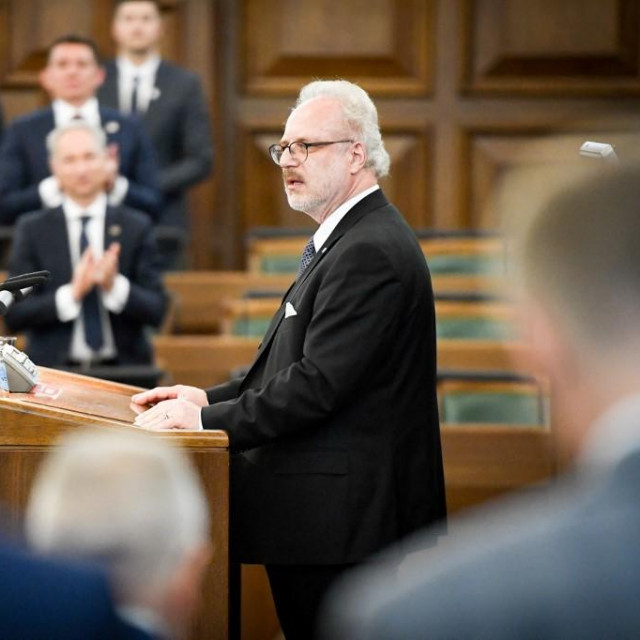 predsjednik Latvije Egils Levits u parlamentu