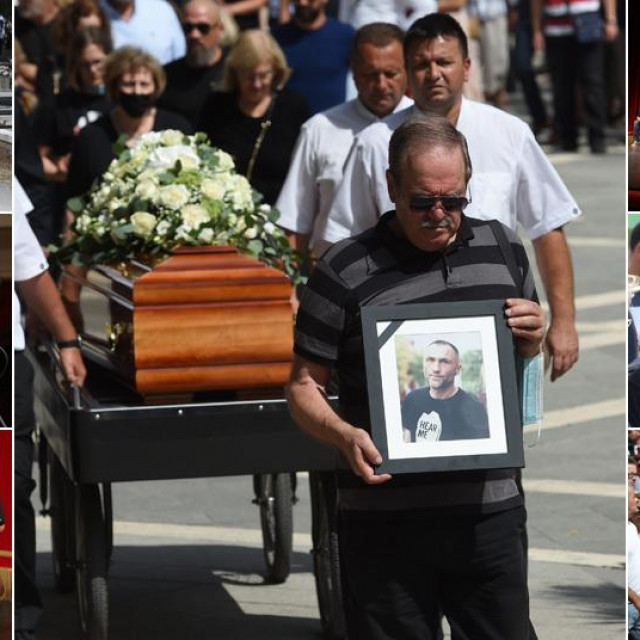 Prizori s pogreba i komemoracije Vladimira Matijanića