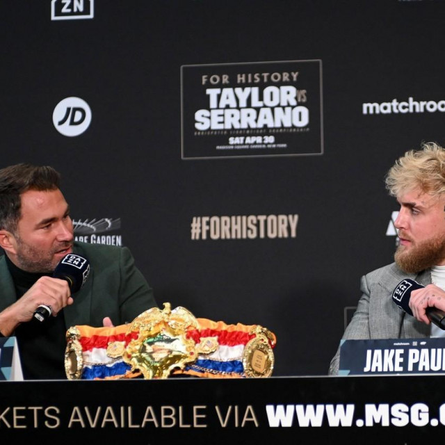 Eddie Hearn and Jake Paul
 