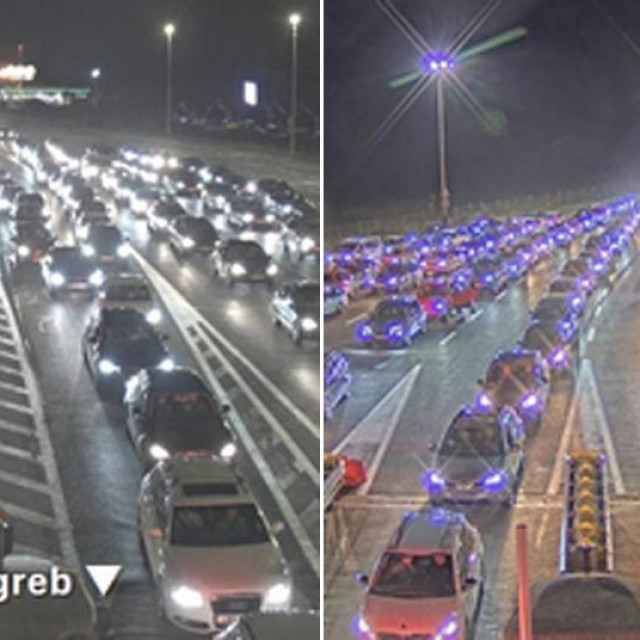 Gužve na Demerju i Lučkom snimljene oko 21.30h