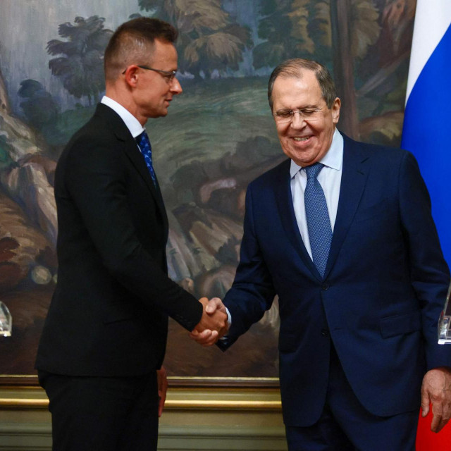 Peter Szijjarto i Sergej Lavrov u Moskvi 21. srpnja 2022.