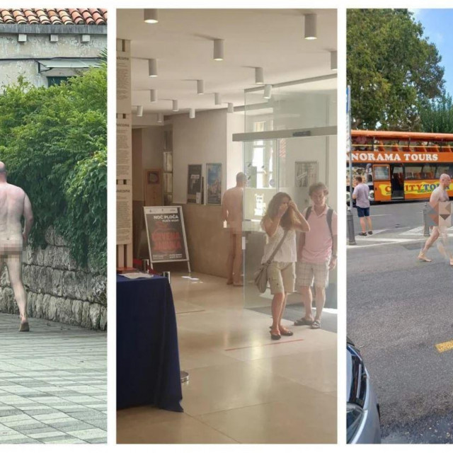 Goli muškarac u Dubrovniku