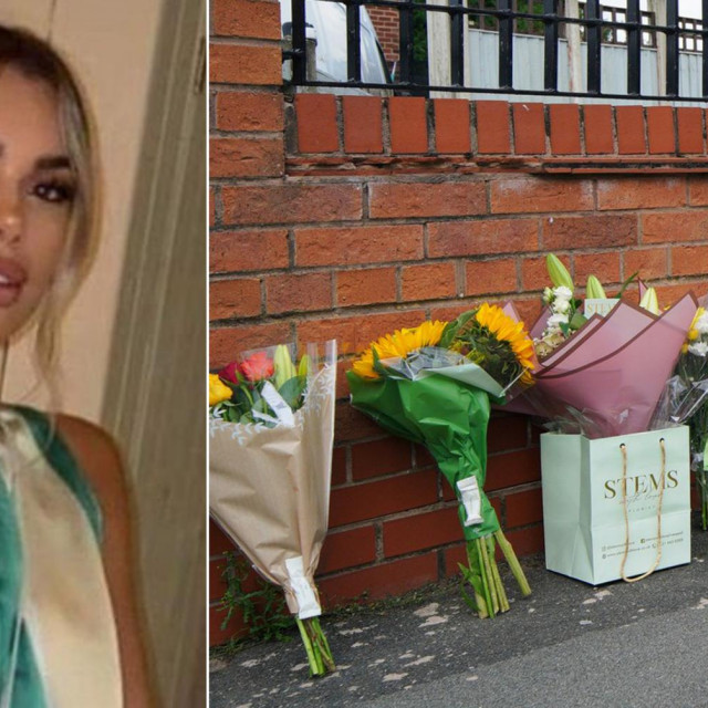 Ashley Dale (lijevo), ljudi ostavljaju cvijeće ispred kuće ubijene djevojčice (desno)