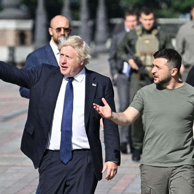 Boris Johnson i Volodimir Zelenski u Kijevu