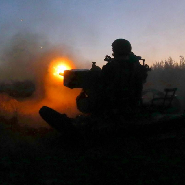 Ukrajinski vojnik na crti bojišnice, ilustracija