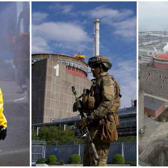 Vježbe u nuklearki Zaporožje, pripadnik ruskih snaga sigurnosti u ophodnji nuklearke