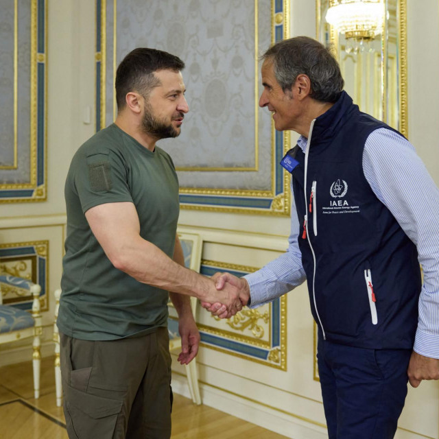 Volodimir Zelenski i Rafael Grossi u Kijevu