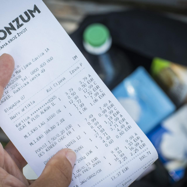 Konzum je medju prvima na svojim racunima uz kune istaknuo i cijene u eurima