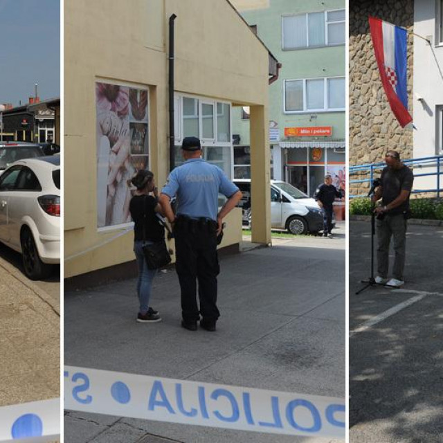 Prizori s mjesta zločina i policijska postaja u Novskoj