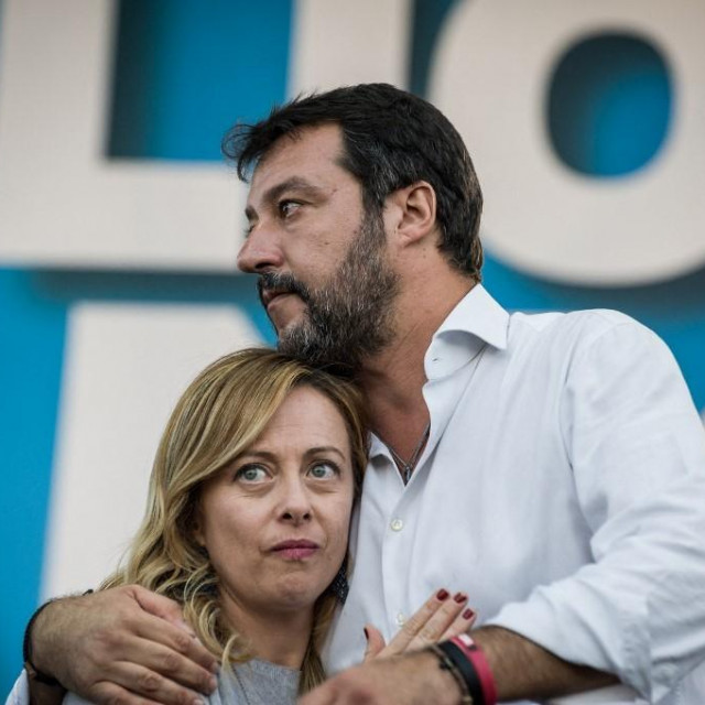 Matteo Salvini i Giorgia Meloni, predsjednica stranke Fratelli d‘Italia 