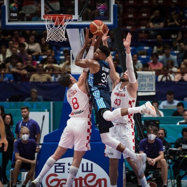 Hrvatska - Grčka, Mario Hezonja, Giannis Antetokounmpo i Ivica Zubac